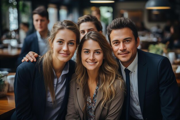 Retrato de uma equipe de empresários de sucesso no escritório