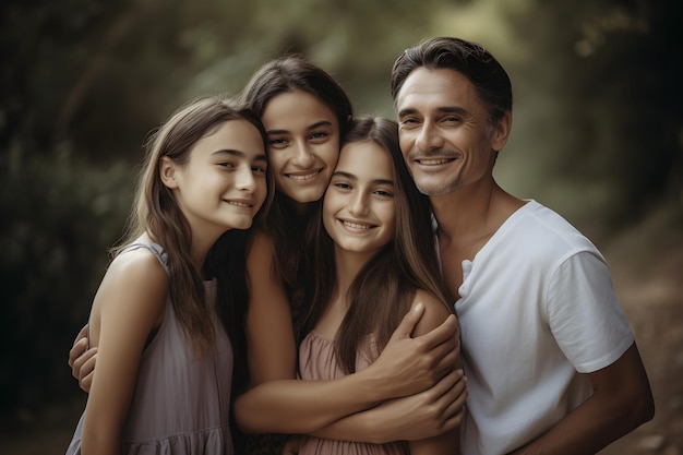 Foto retrato de uma família feliz