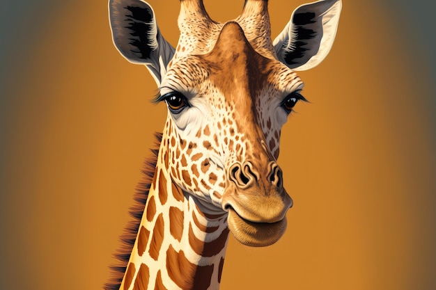 Retrato de uma girafa