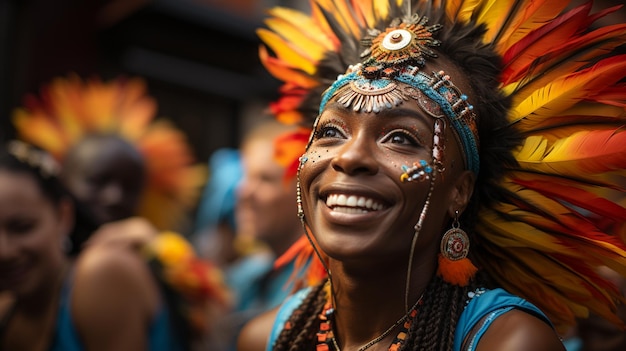 retrato de uma jovem com uma máscara de carnaval