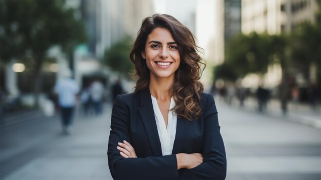 retrato de uma jovem mulher sorridente