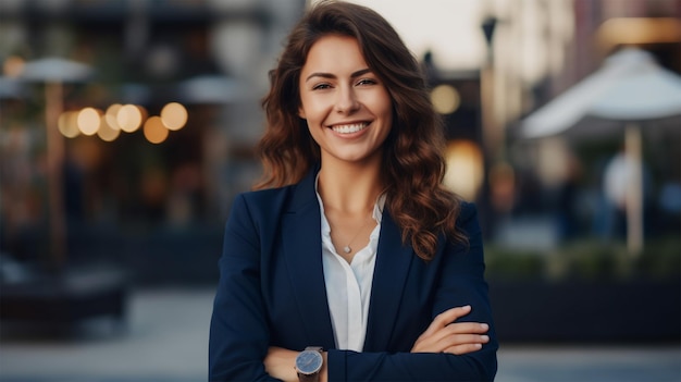 retrato de uma jovem mulher sorridente