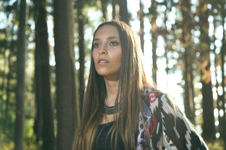 Foto retrato de uma jovem