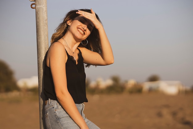 Retrato de uma linda jovem