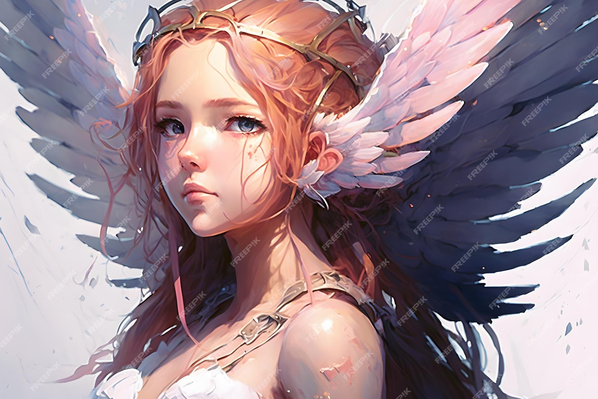 Um anjo no futuro, desenho, bonita, anjo, anime, menina, HD