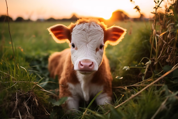 Retrato de uma linda vaca