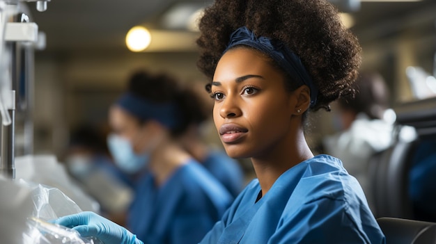 retrato de uma médica em um hospital