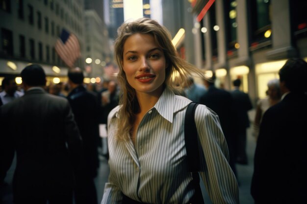 Foto retrato de uma menina na rua