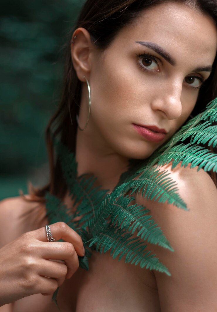 Foto retrato de uma mulher bonita