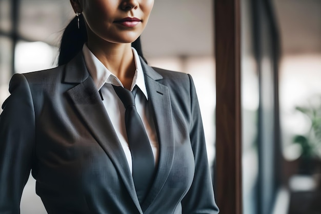 Retrato de uma mulher de negócios confiante e bem-sucedida Rede neural gerada por IA