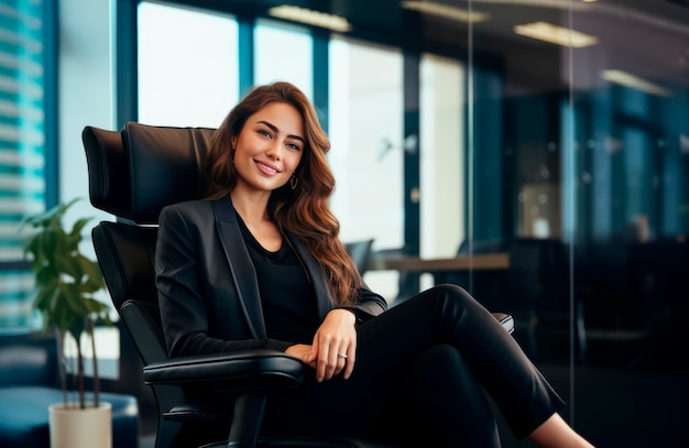 Retrato de uma mulher de negócios no escritório