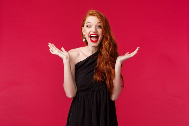 Retrato de uma mulher em um vestido preto