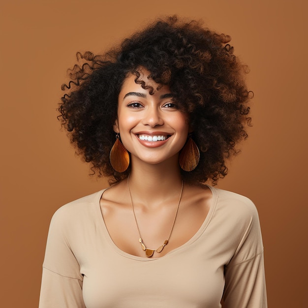 Foto retrato de uma mulher feliz gerador por ai