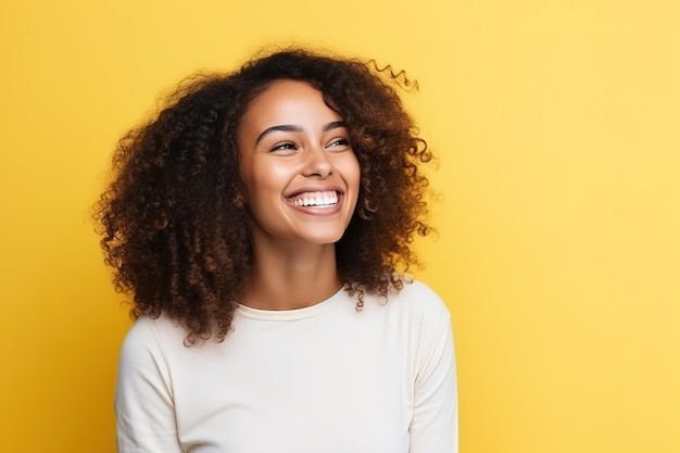 retrato de uma mulher satisfeita na casa dos 30 anos