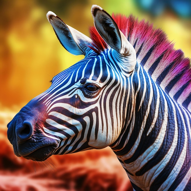 Foto retrato de uma zebra