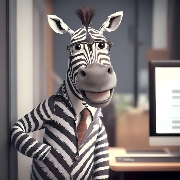 retrato de uma zebra