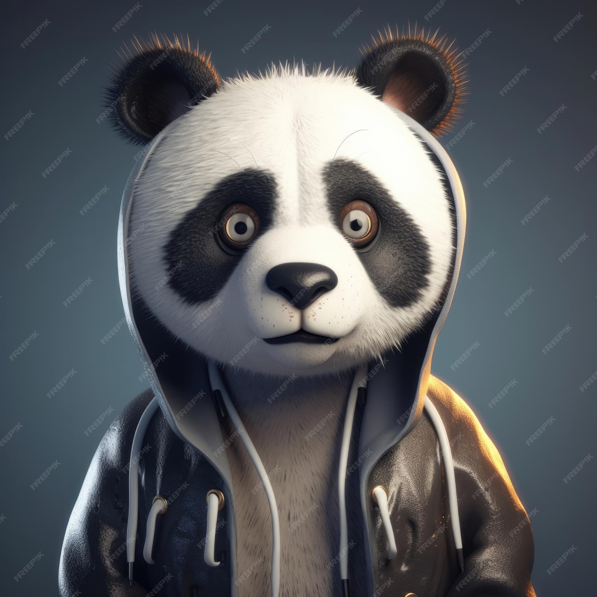 urso panda ícone de estilo desenhado personagem realista 4218566 Vetor no  Vecteezy