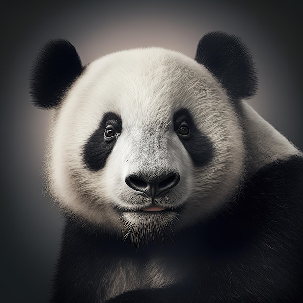 Retrato de urso panda ultra realista Generative Ai