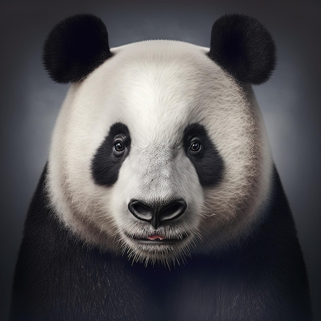 Retrato de urso panda ultra realista Generative Ai