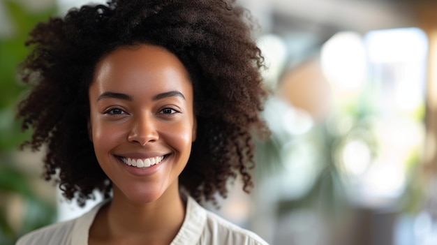 Retrato de una dentista feliz con una sonrisa saludable en el interior de la odontología