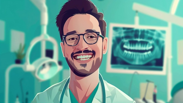 Retrato de un dentista sonriente