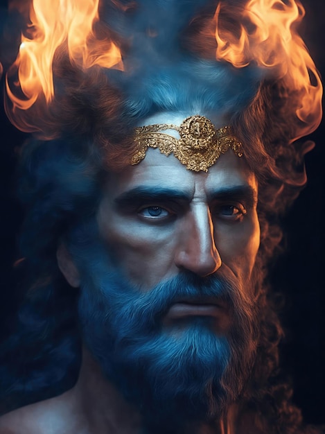 Retrato del dios griego Hades Generado por IA