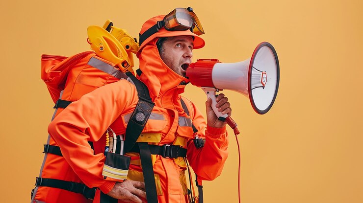 Foto retrato de un director de socorristas que supervisa la seguridad en el agua