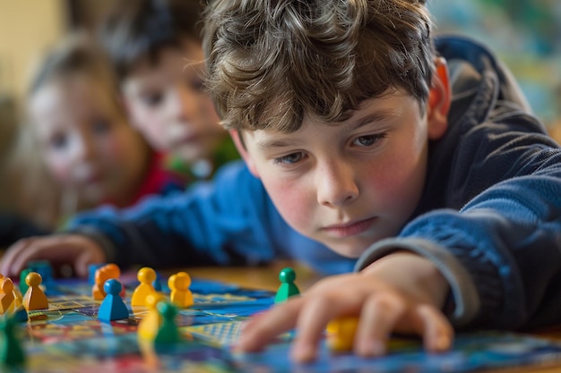 Retrato de la diversión de la fiesta de dormir de los niños