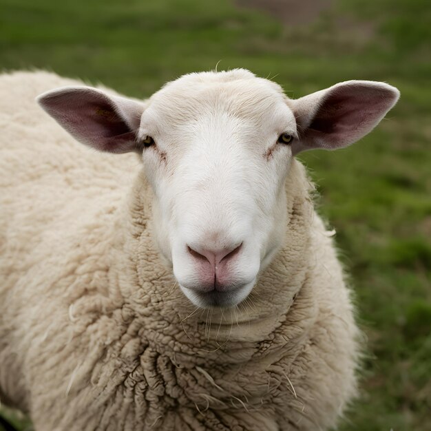 Un retrato divertido de ovejas captura el encanto de los animales domésticos en la granja para las redes sociales