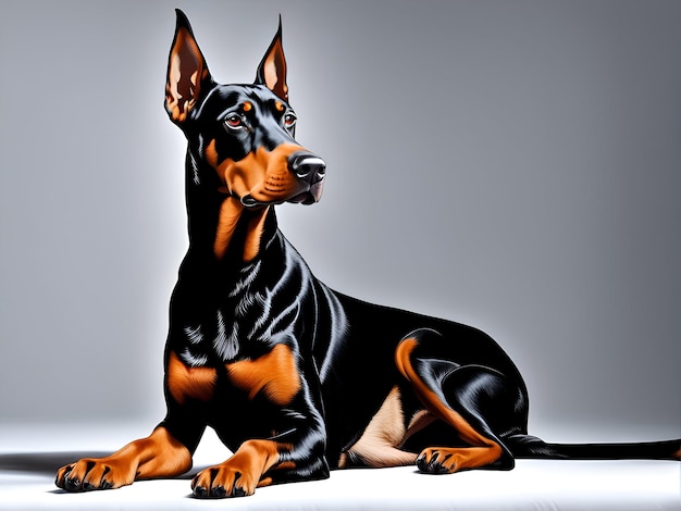 Foto retrato do cão doberman