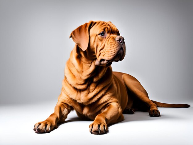 Foto retrato do cão dogue de bordeaux