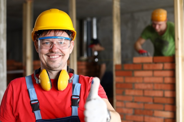 Retrato do capataz ou supervisor do grupo de construtores