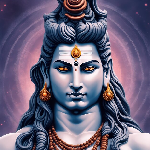 Foto retrato do deus hindu shiva