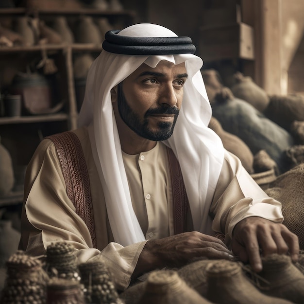 retrato do homem árabe