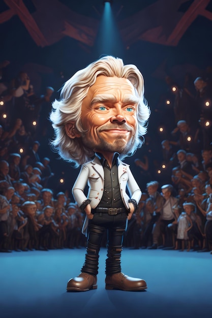 Retrato do personagem de Richard Branson