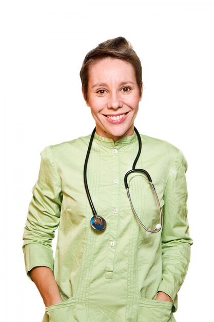 Retrato de una doctora sonriente