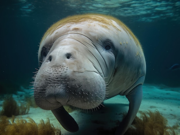 Retrato de Dugong creado con tecnología de IA generativa