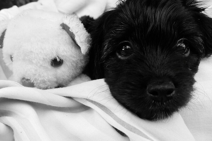 Foto retrato em close-up de um cachorrinho