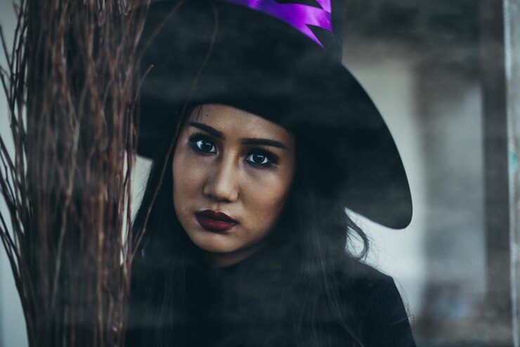 Foto retrato em close-up de uma bela jovem