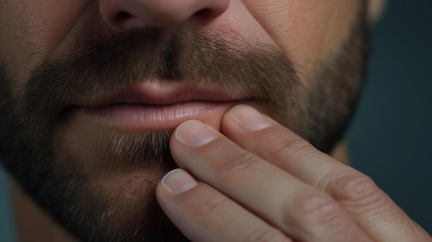 retrato em close-up de uma mão masculina gerada por IA