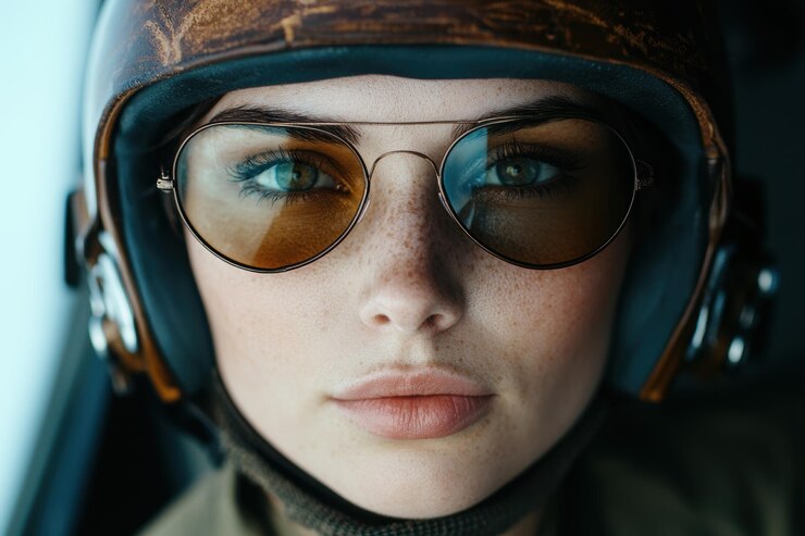 Foto retrato em close-up de uma pessoa vestindo equipamento de proteção