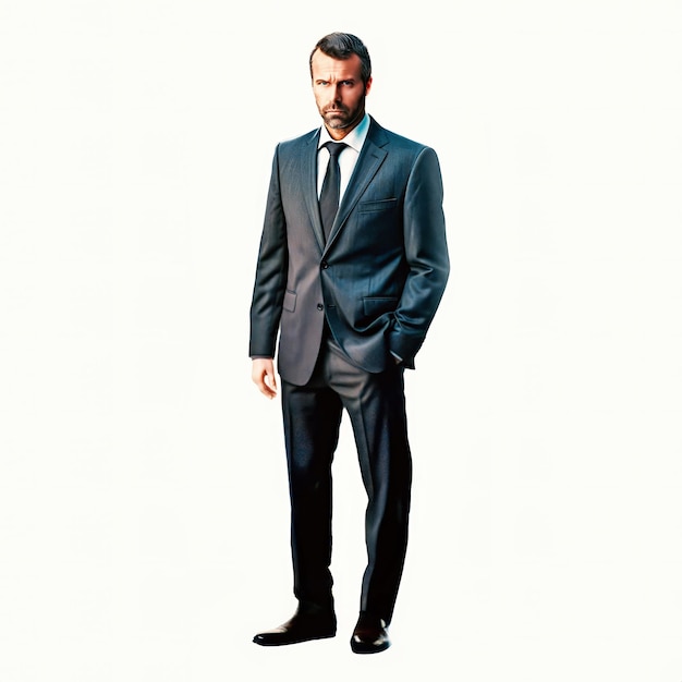 retrato em comprimento captura a essência de um empresário profissional