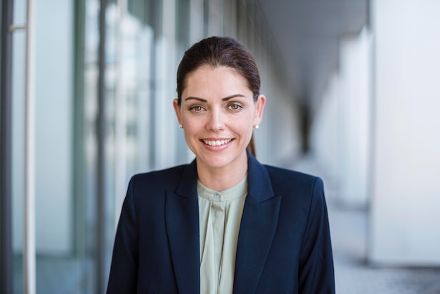 Retrato de empresaria sonriente