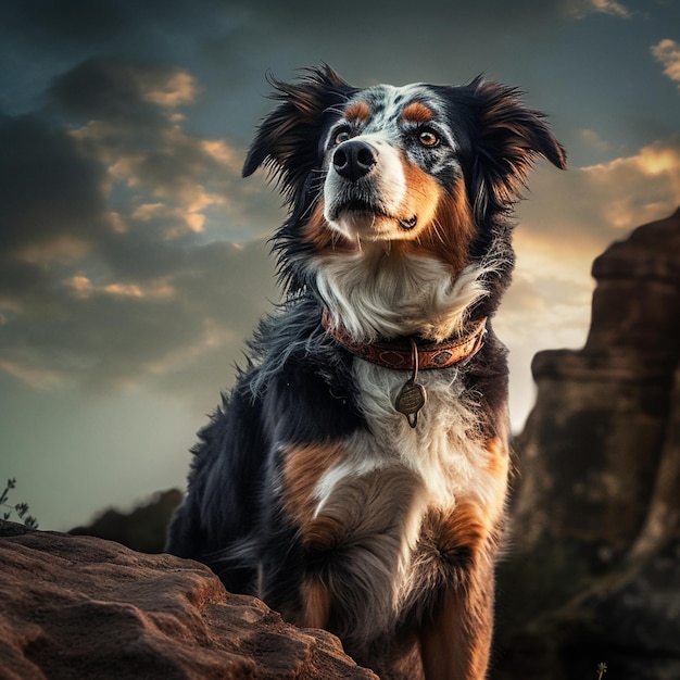 retrato épico de cão