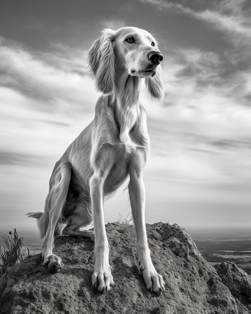 Retrato épico de un perro