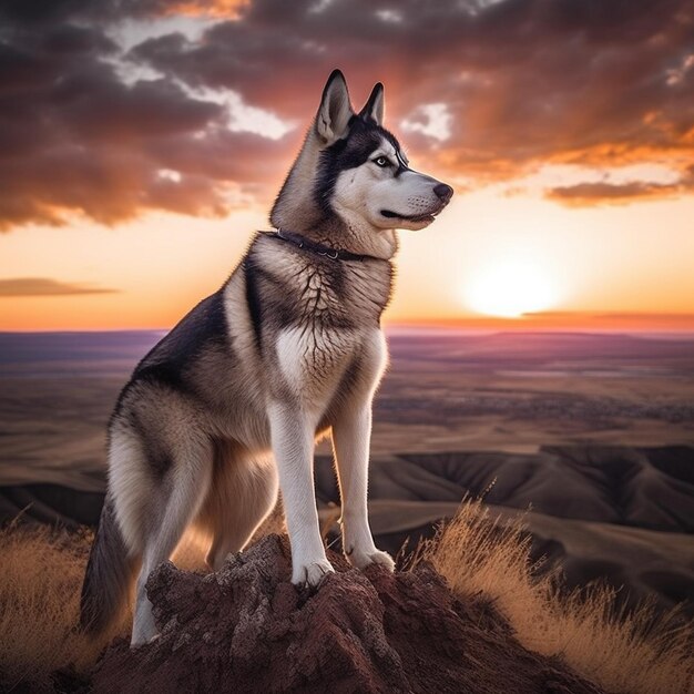 Retrato épico de un perro