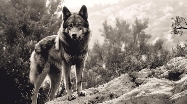 Retrato épico de un perro