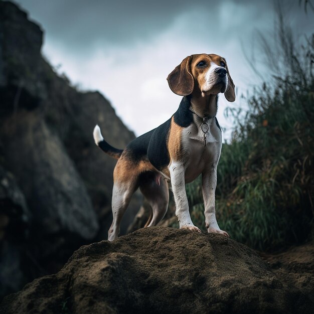 Retrato épico de un perro