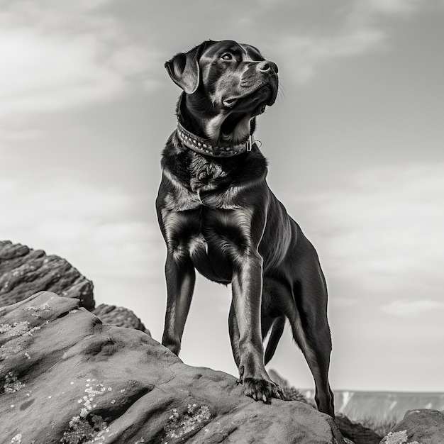 Retrato épico de un perro