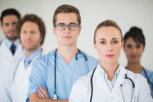 Retrato del equipo médico confidente